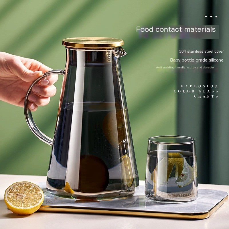 Glass Iced Tea Pitcher Set | 1.8L Borosilicate