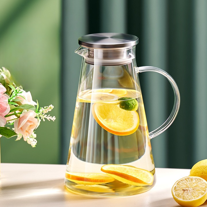 Glass Iced Tea Pitcher Set | 1.8L Borosilicate