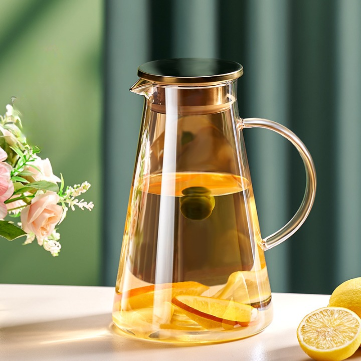 Glass Iced Tea Pitcher Set | 1.8L Borosilicate