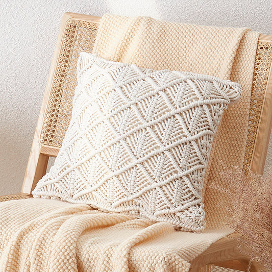 Hand-Woven Bohemian Throw Pillow Cushion